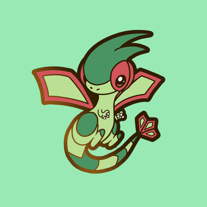 Fluff 'n Tuff - Cute Flygon enamel pin – Fluffntuff