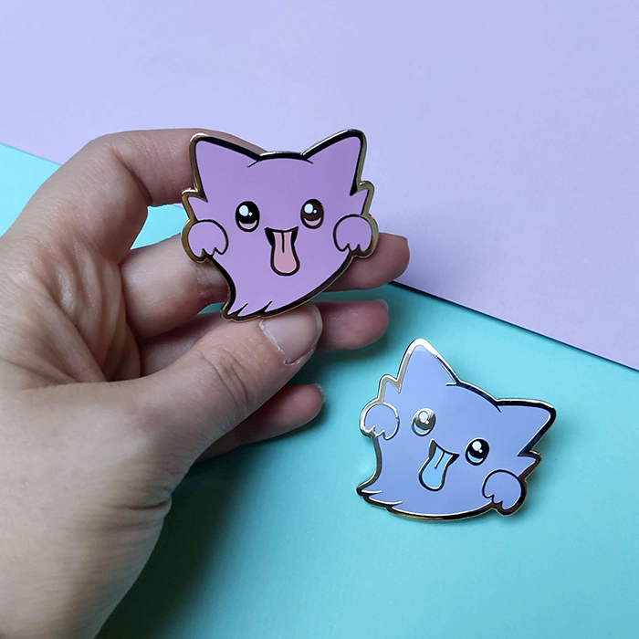 Tuff Pin Fluff 'n Tuff - Cute Haunter enamel pin – Fluffntuff